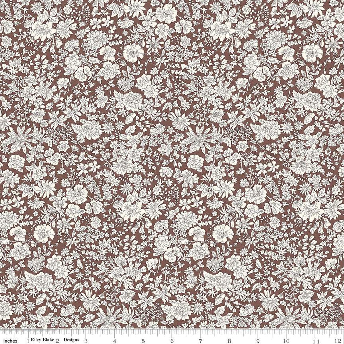 Liberty Emily Belle Chocolate Quilting Cotton