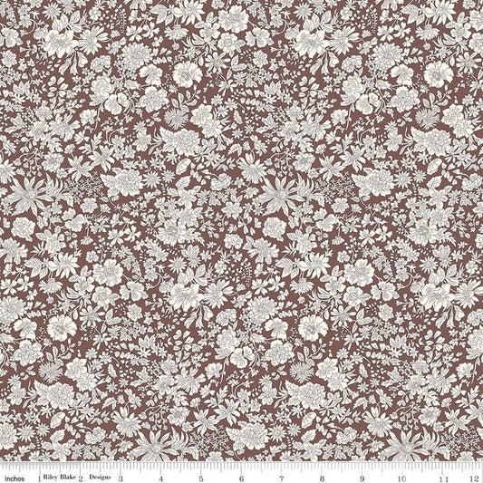 Liberty Emily Belle Chocolate Quilting Cotton