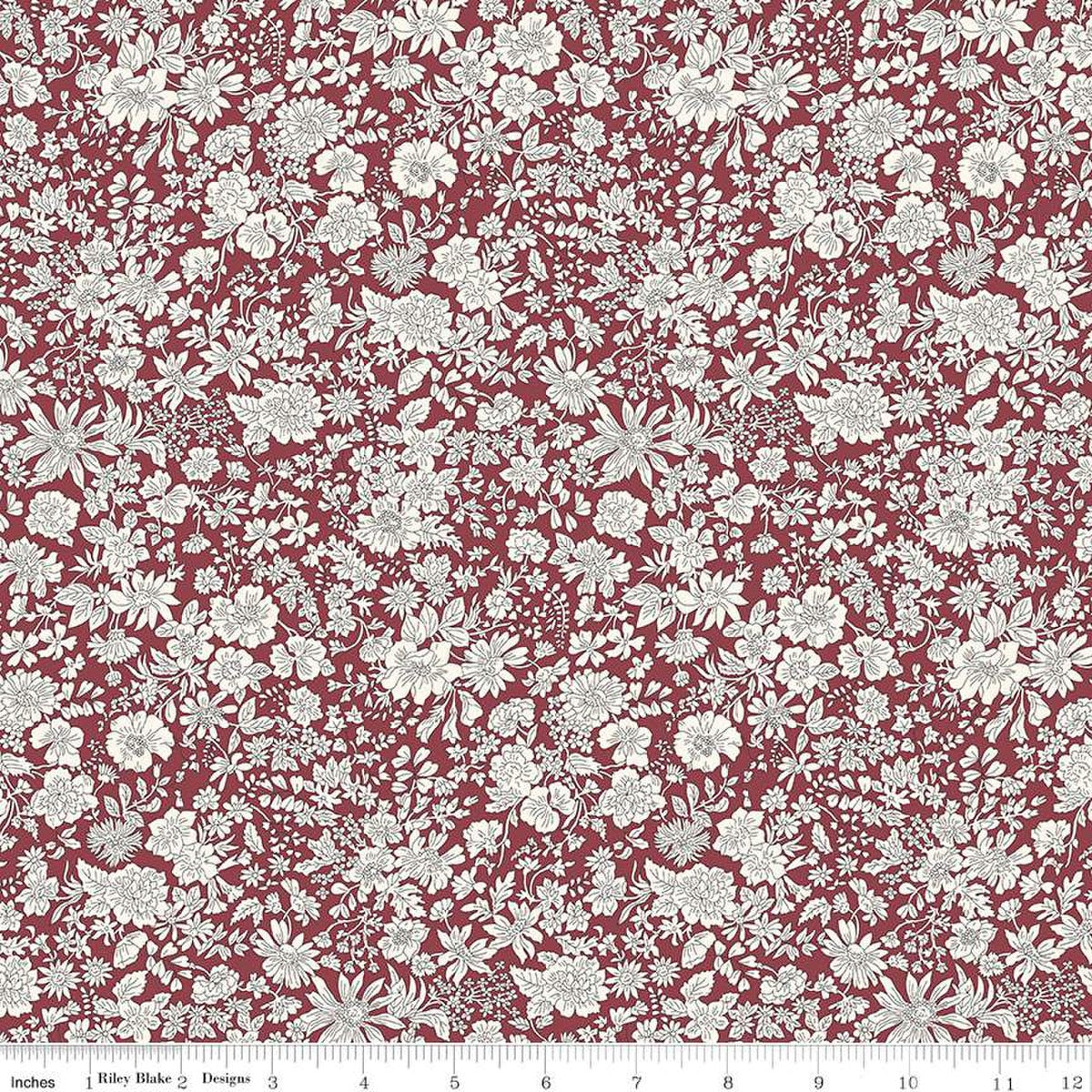 Liberty Emily Belle Claret Quilting Cotton