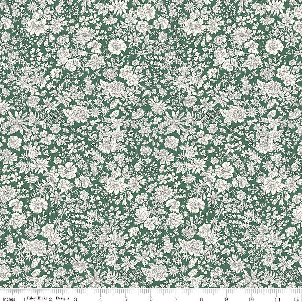 Liberty Emily Belle Evergreen Quilting Cotton
