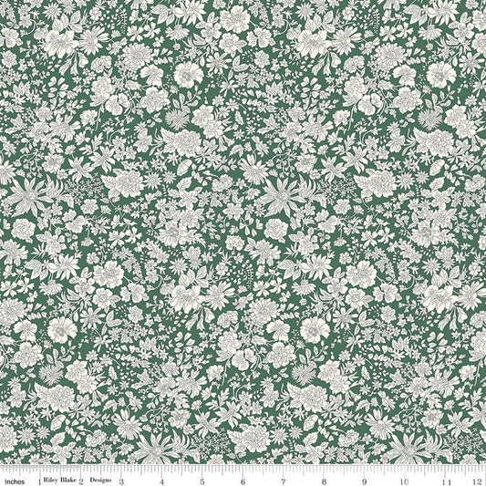 Liberty Emily Belle Evergreen Quilting Cotton
