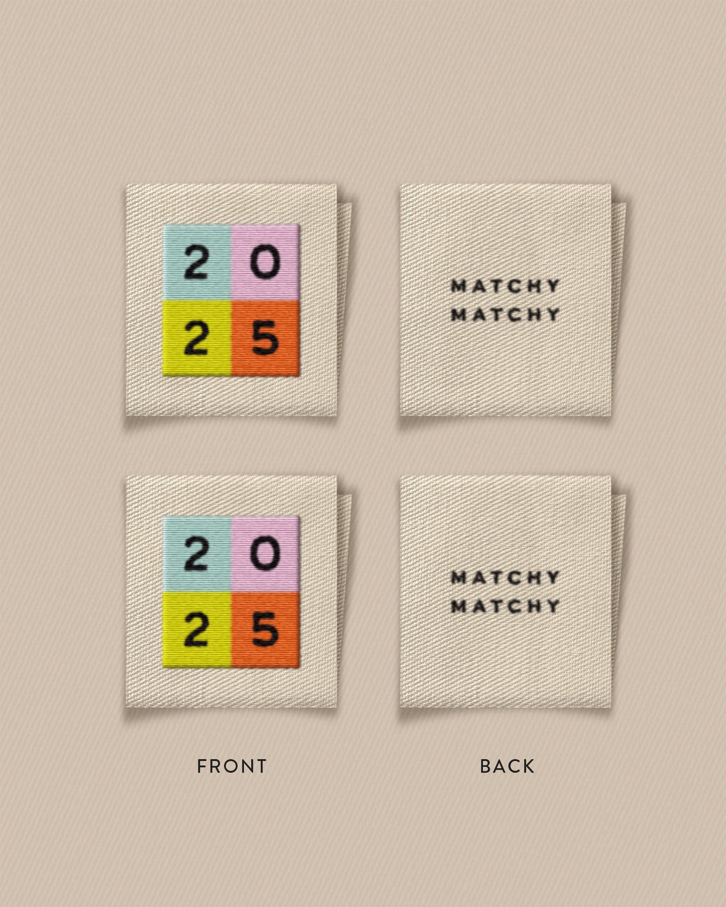 2025 Rainbow Square Garment Labels