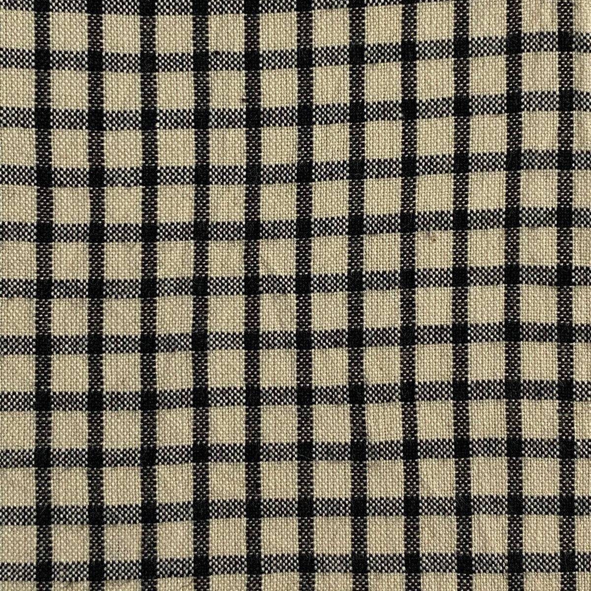 American Vintage Black Cream Large Check Cotton