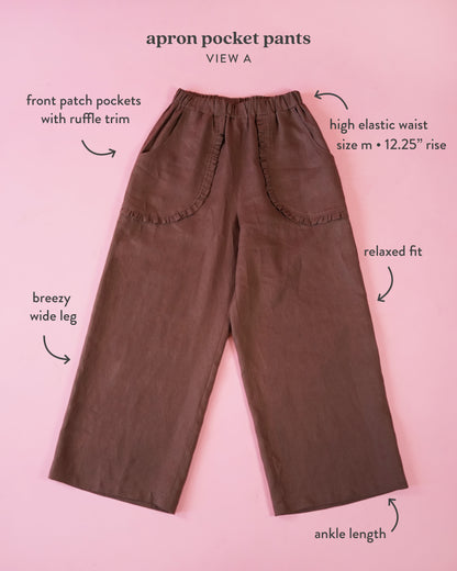 Apron Pocket Pants PDF Sewing Pattern