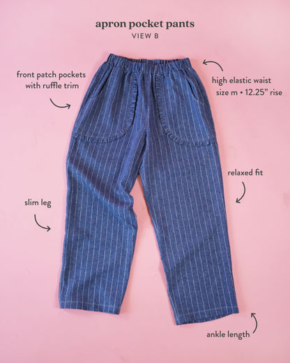 Apron Pocket Pants PDF Sewing Pattern