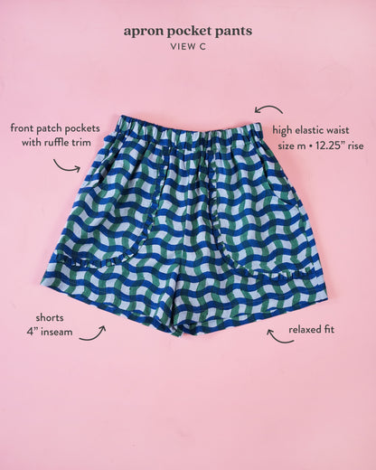 Apron Pocket Pants PDF Sewing Pattern