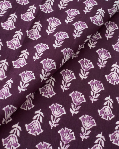 Amethyst Bloom Block Print
