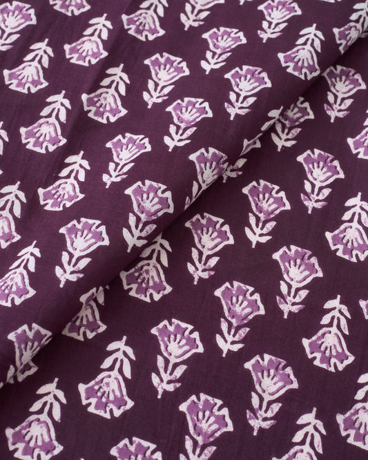 Amethyst Bloom Block Print