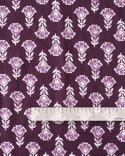Amethyst Bloom Block Print