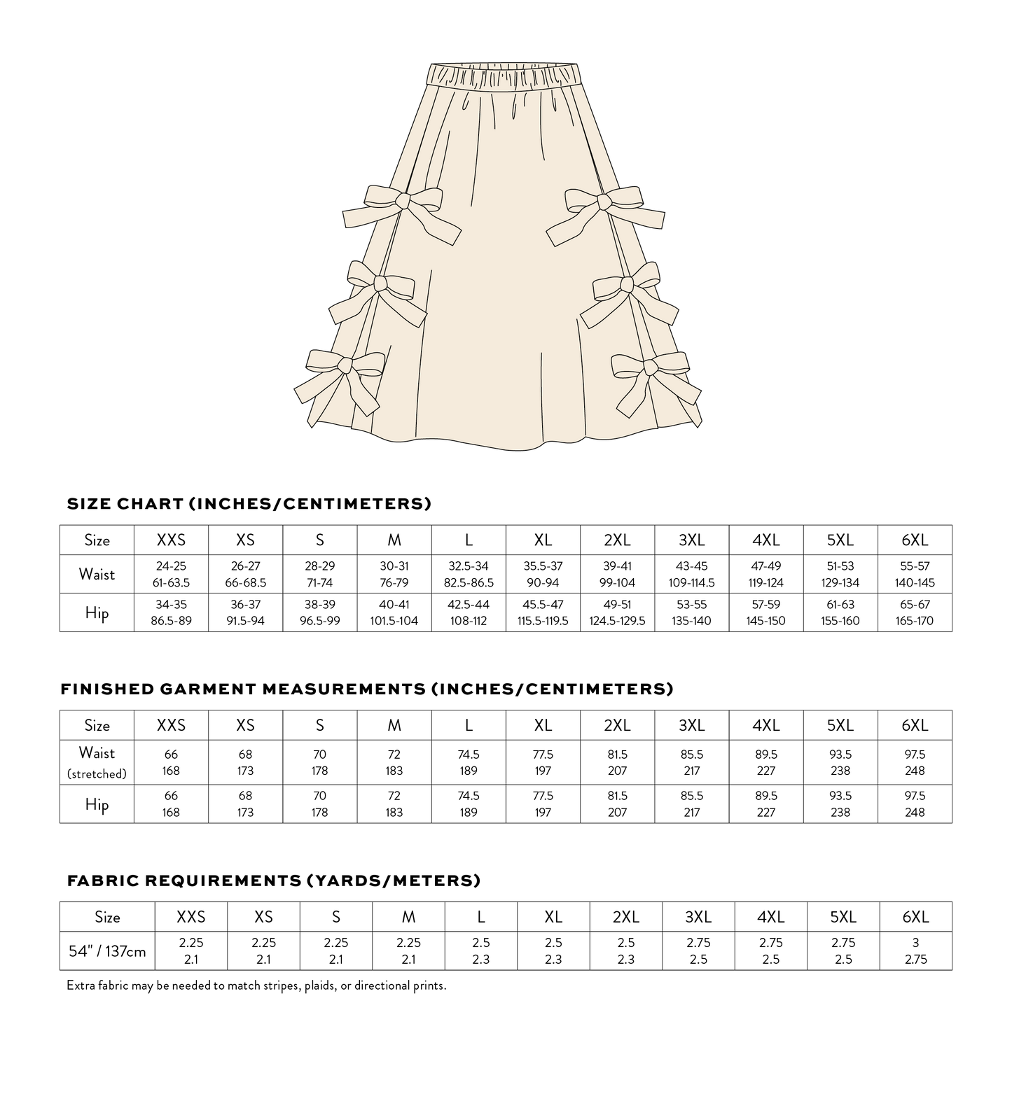 Ballet Bow Skirt PDF Sewing Pattern • FREE