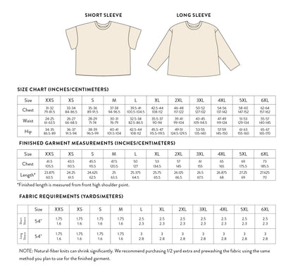 Benchwarmer Tee PDF Sewing Pattern | Oversized Knit Top