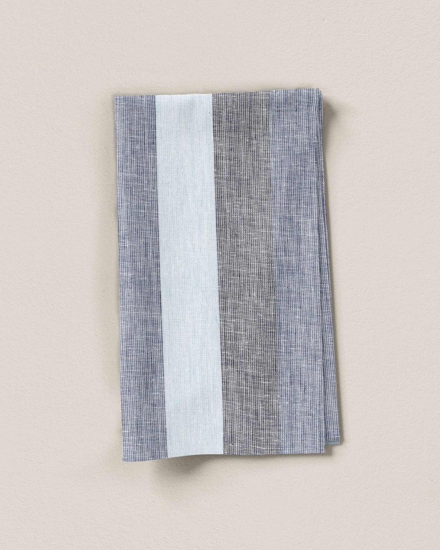 Pool Blue Big Stripe Linen