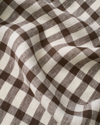 Bitter Brew Elongated Gingham Washed Linen