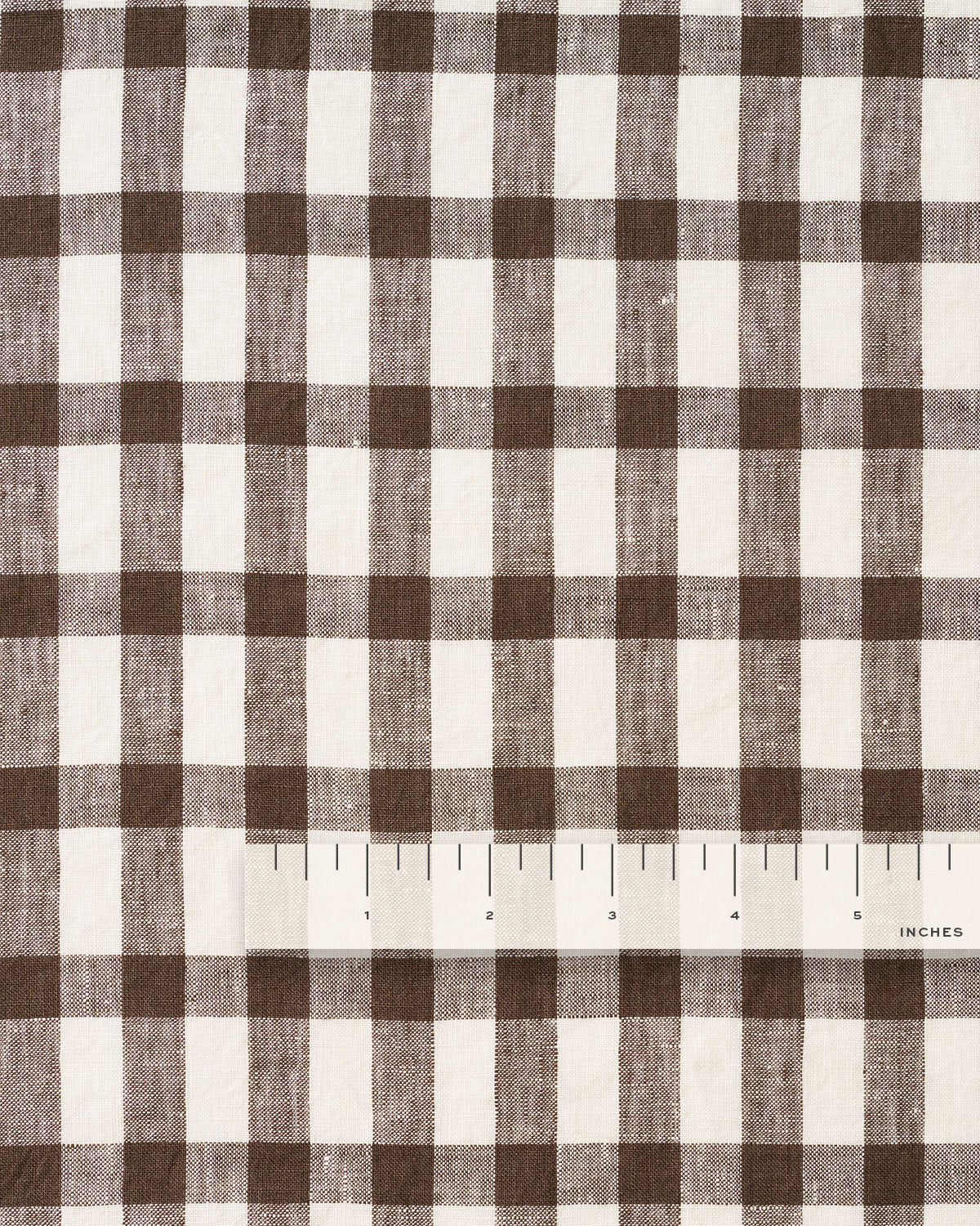 Bitter Brew Elongated Gingham Washed Linen