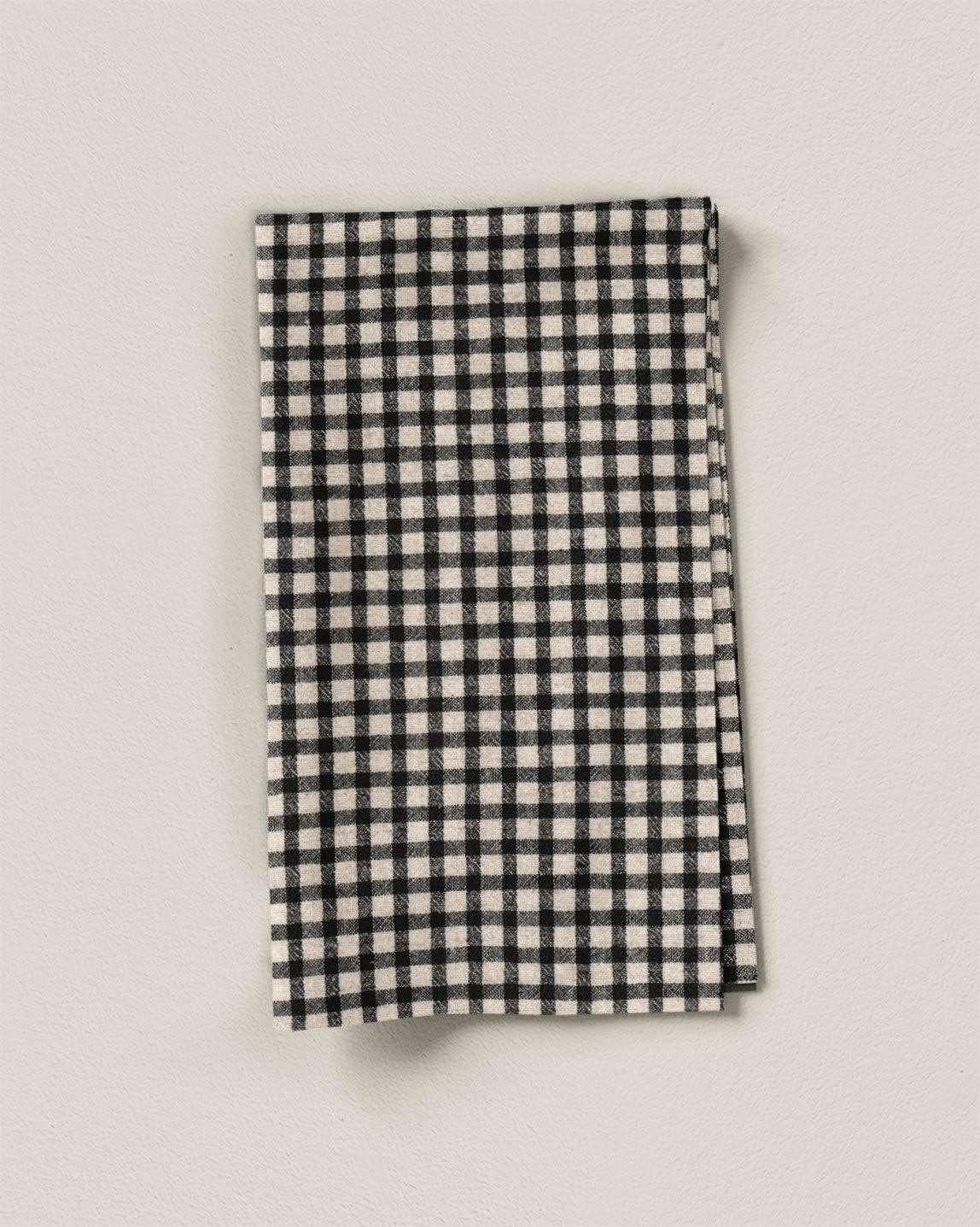 Black Linen Cotton Check