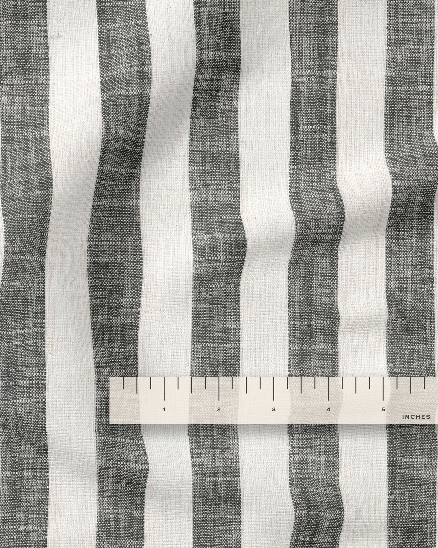 Black Cabana Stripe Linen Viscose