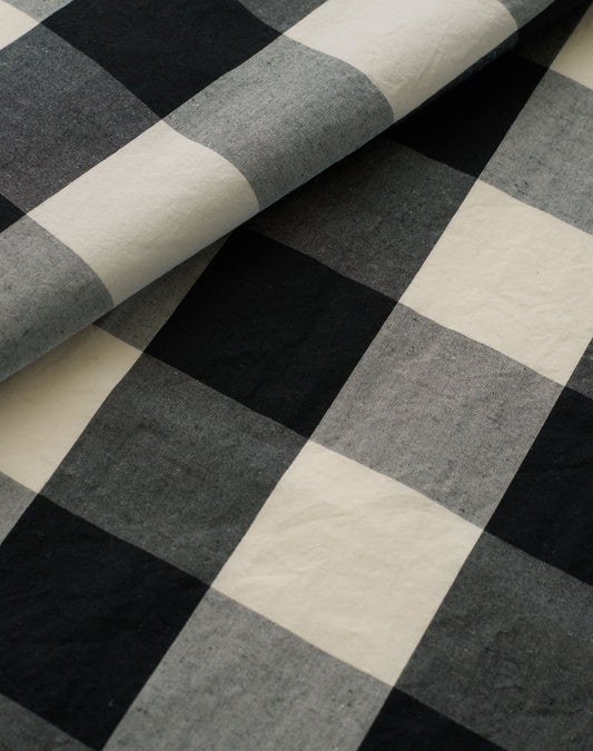 Black Grand Gingham Premium Cotton