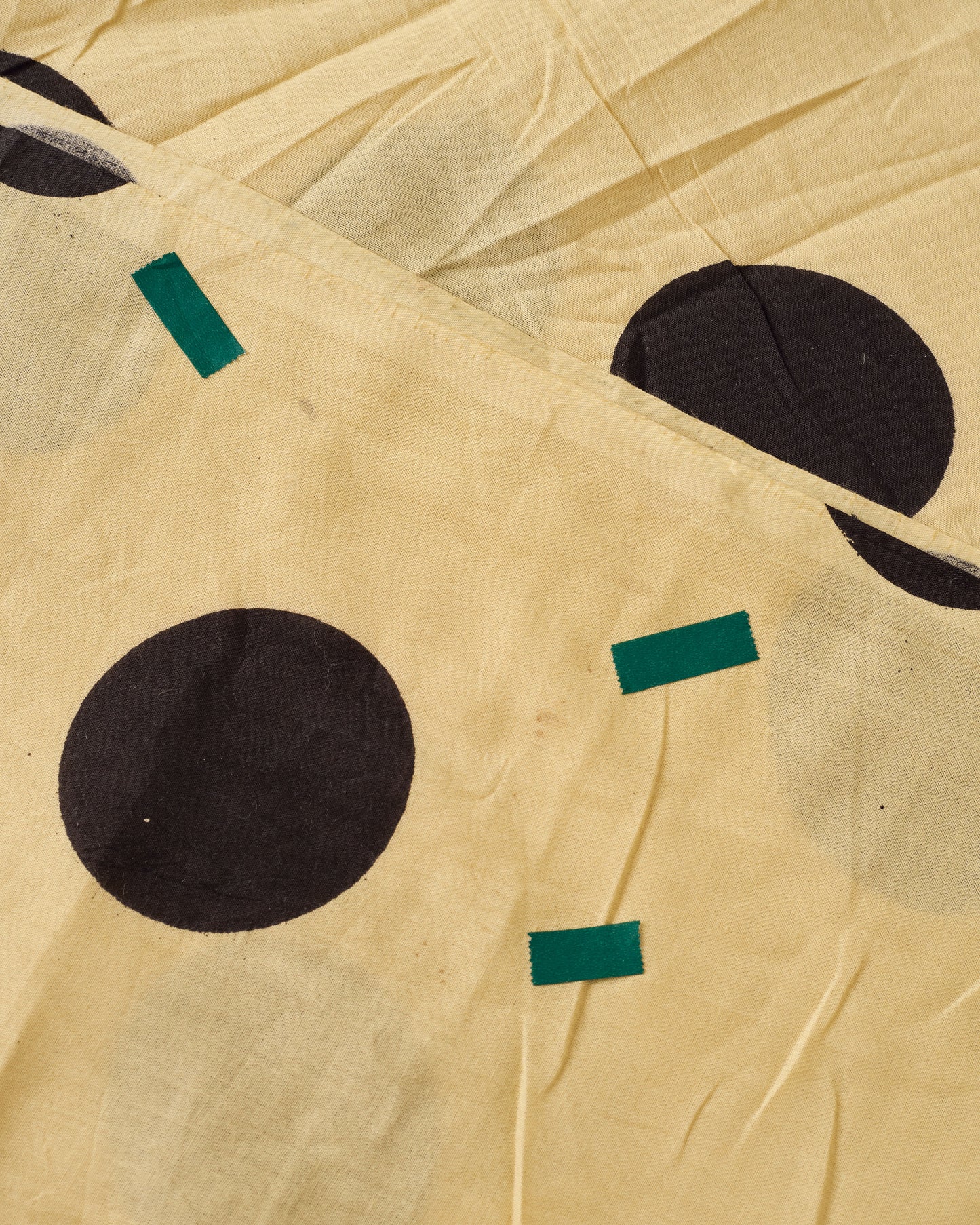 Imperfect Black Polka Dot Block Print Cotton