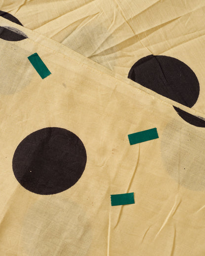 Imperfect Black Polka Dot Block Print Cotton