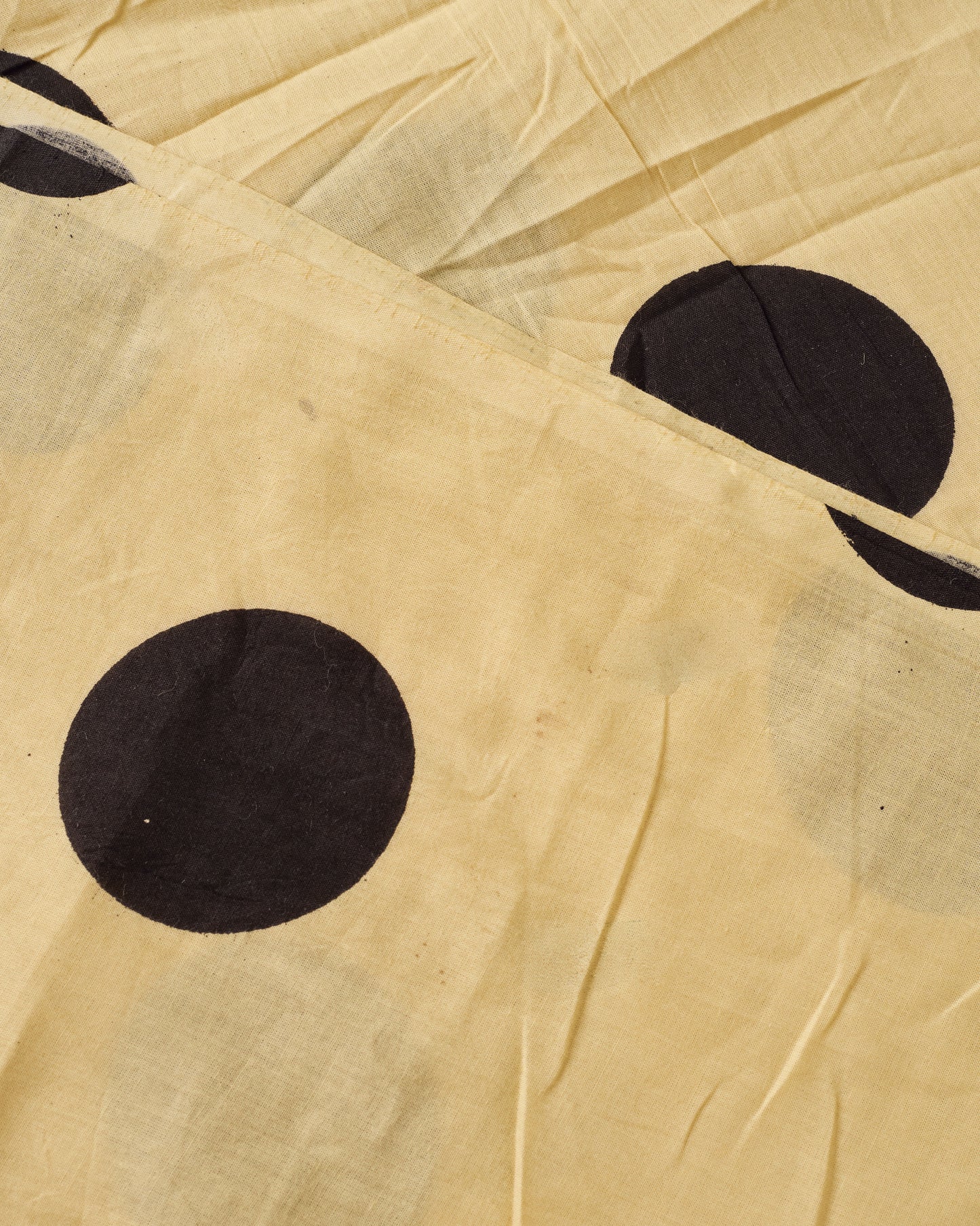 Imperfect Black Polka Dot Block Print Cotton