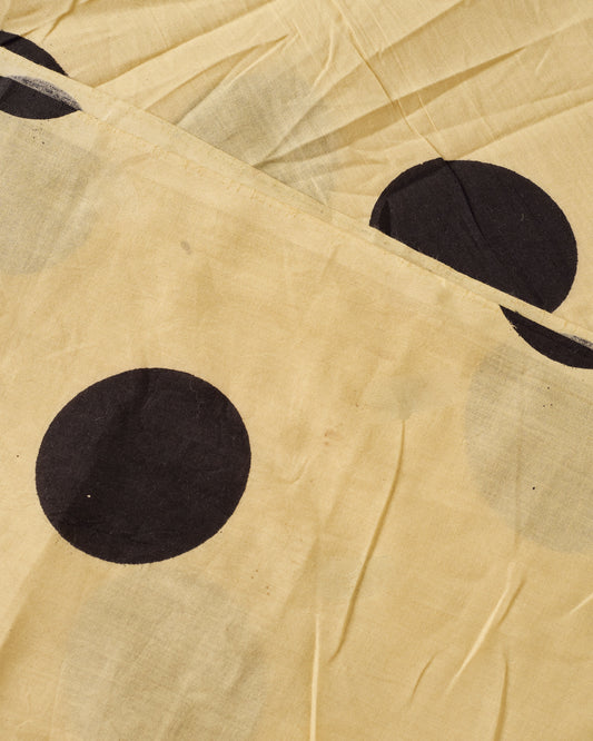 Imperfect Black Polka Dot Block Print Cotton