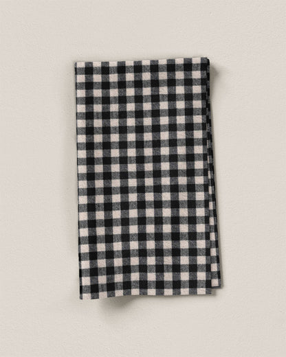 Black and Tan Medium Gingham Cotton