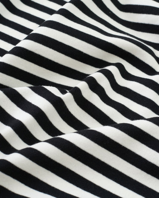 Black and White Mid Weight Jersey Knit