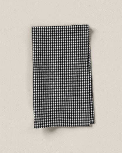 Black Mini Gingham Cotton Seersucker
