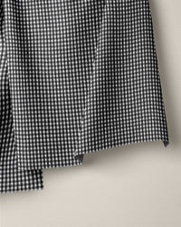 Black Mini Gingham Cotton Seersucker