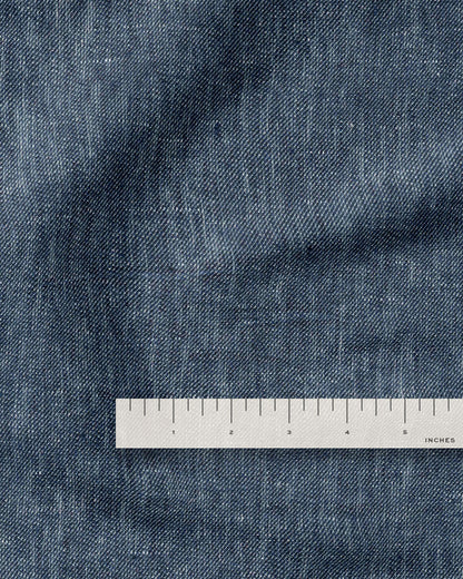Blue Horizon Linen Denim Twill