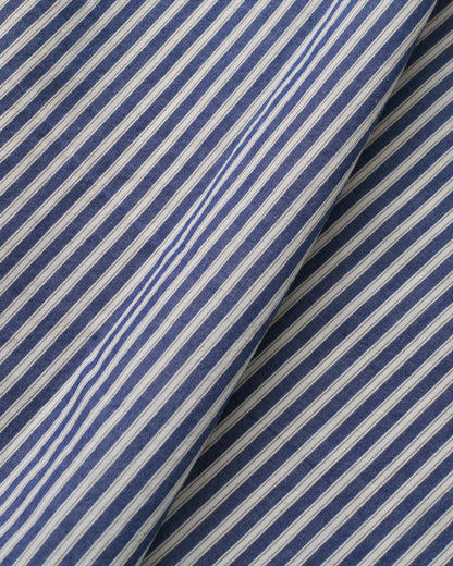 Blue and White Premium Striped Cotton
