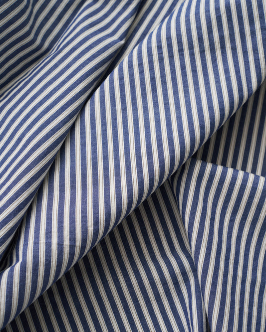 Blue and White Premium Striped Cotton