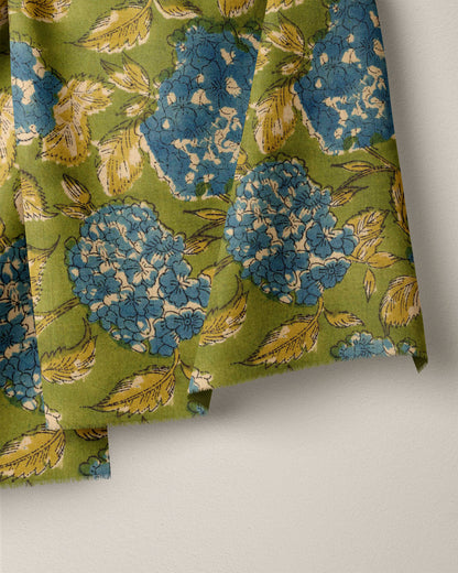 Bluebell Large Floral Block Print Cotton