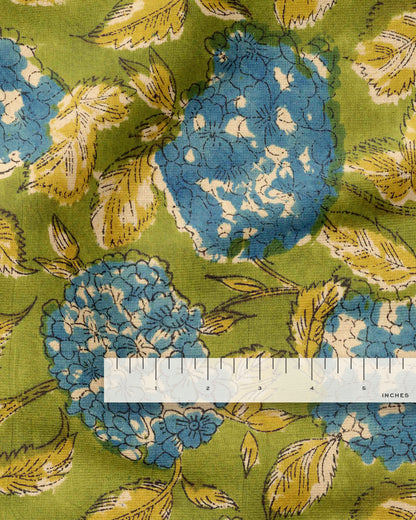 Bluebell Large Floral Block Print Cotton