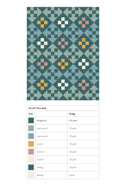 Bouquet Nine Patch Quilt PDF Pattern • FREE