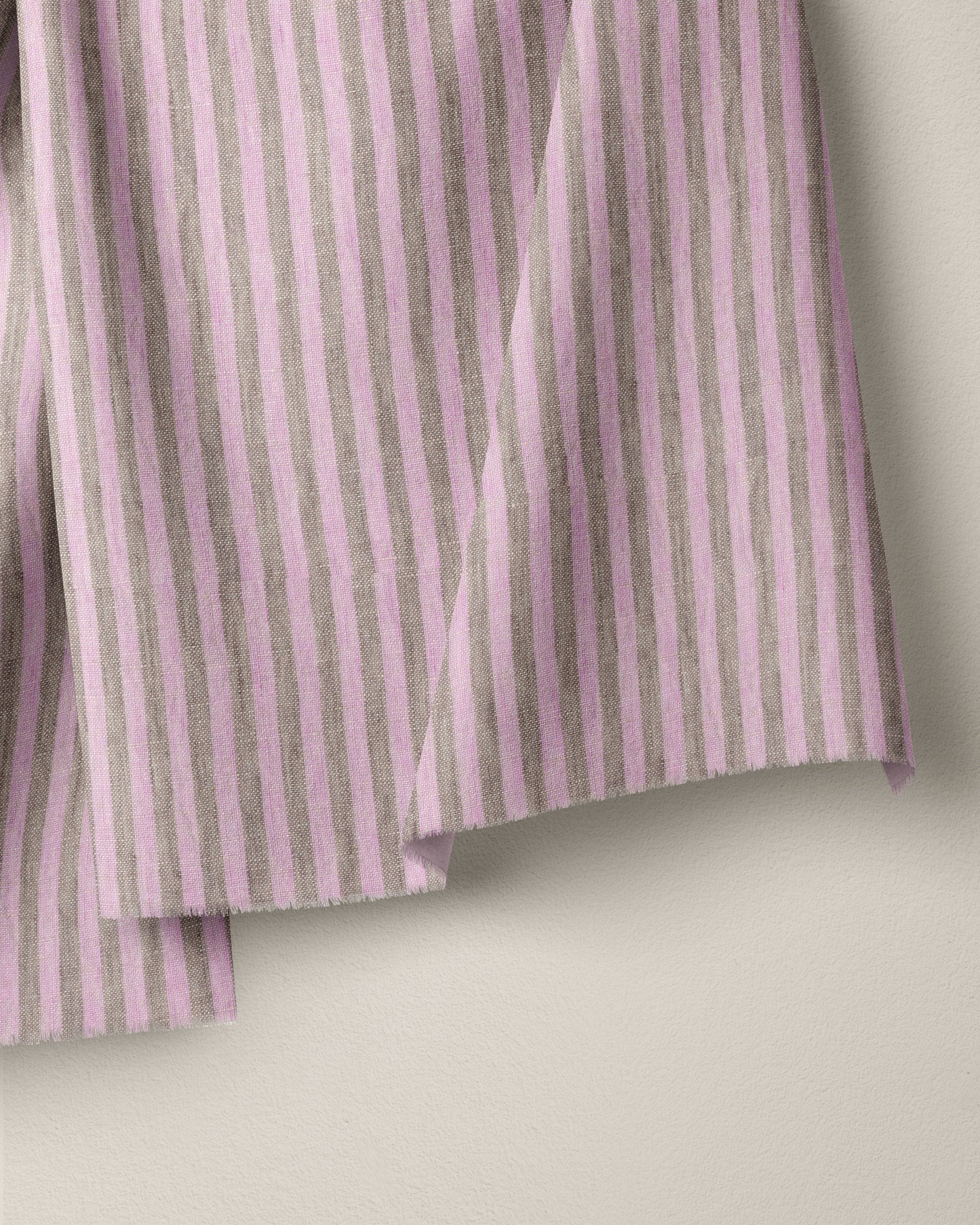 Bubblegum Candy Stripe Washed Linen