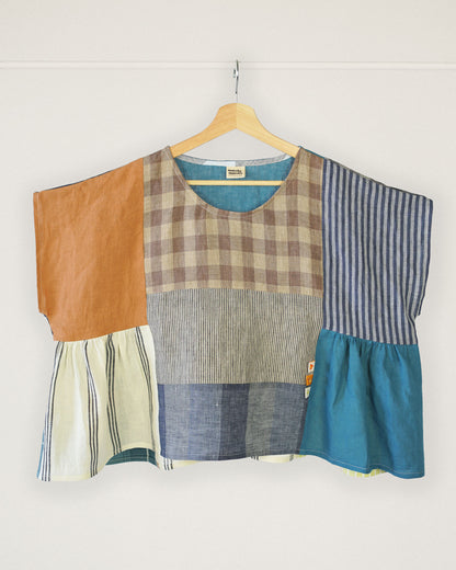 One of a Kind Collage Gather Top • 2XL