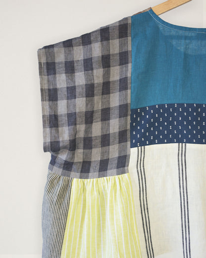 One of a Kind Collage Gather Top • 2XL