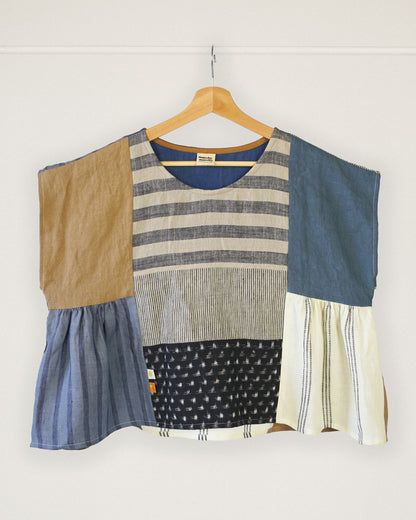 One of a Kind Collage Gather Top • Large