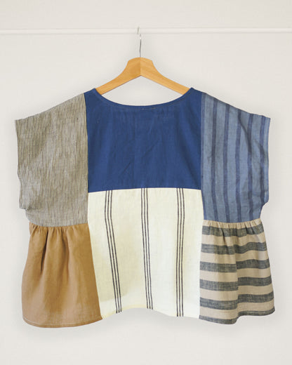 One of a Kind Collage Gather Top • Large