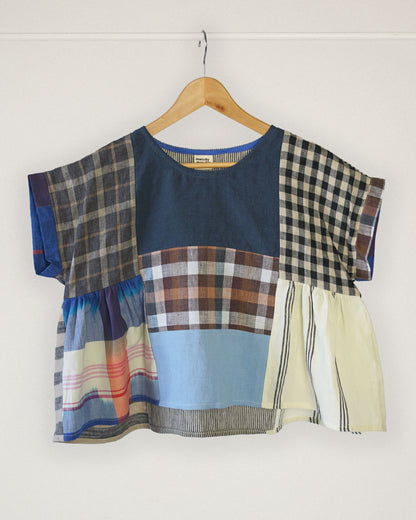 One of a Kind Collage Gather Top • Medium