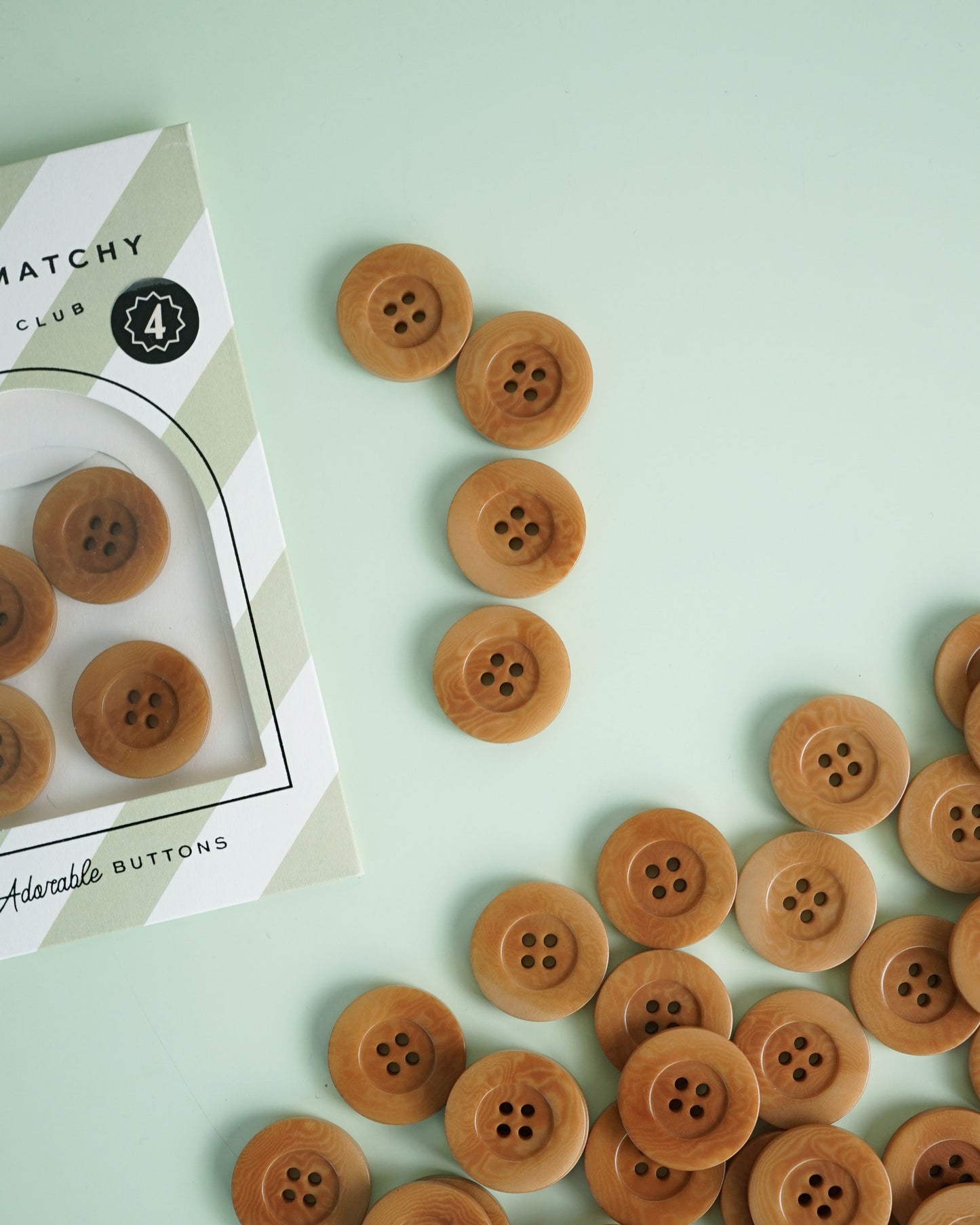 Caramel 1" Corozo Nut Buttons