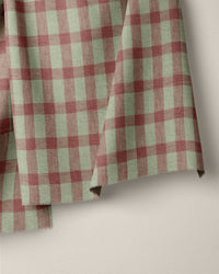 Cardamom Leaf Elongated Gingham Washed Linen
