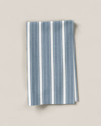 Chambray Blue Fun Stripe Washed Cotton