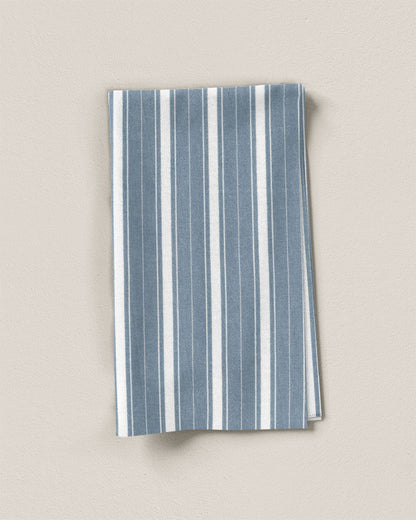Chambray Blue Fun Stripe Washed Cotton