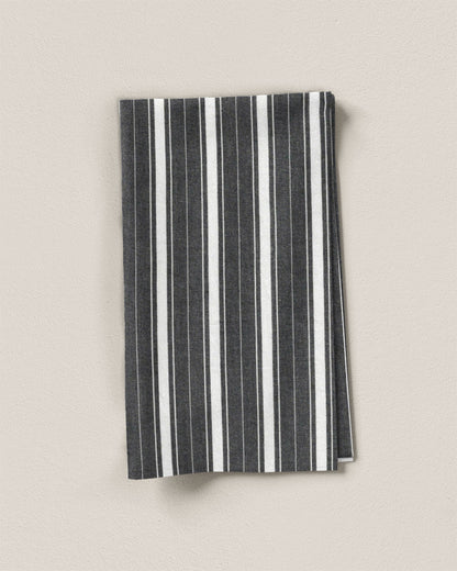 Charcoal Fun Stripe Washed Cotton