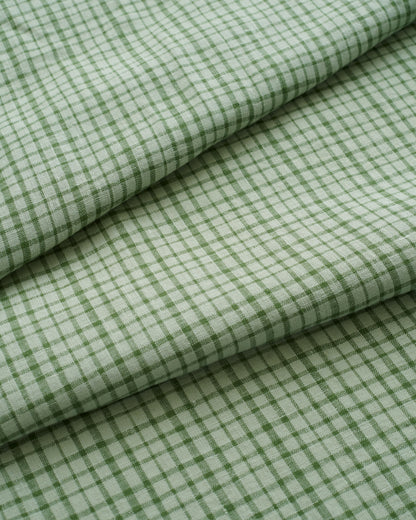 Chive Basket Check Washed Linen
