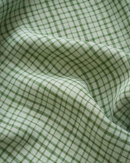 Chive Basket Check Washed Linen