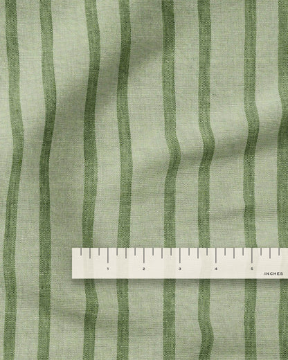 Chive Home Stripe Washed Linen