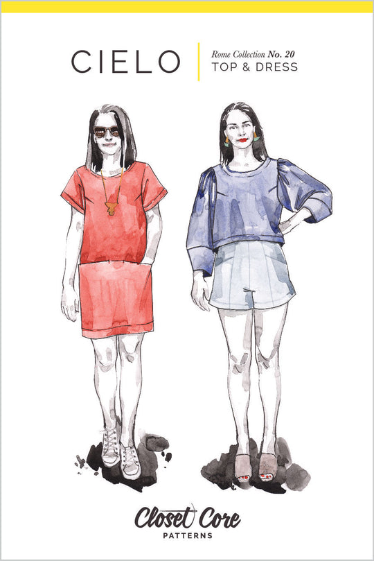 Cielo Top + Dress Printed Pattern